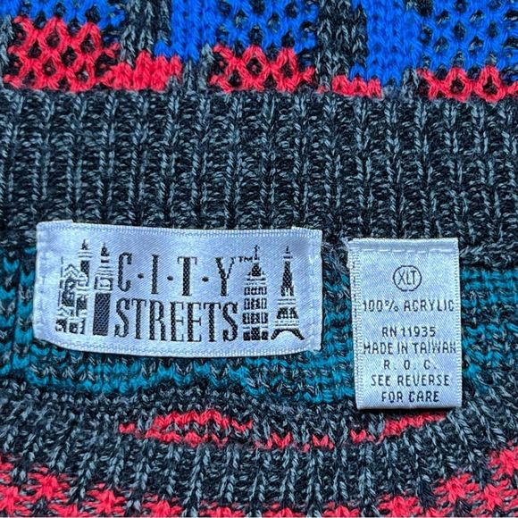 Multicolor Patterned Men's Sweater - Picture 6 of 12